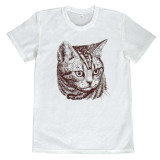 T-shirt z nadrukiem Kot m.535 wiskoza TM Jarosław